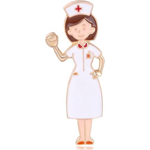 Europe and the United States cartoon jewelry fashion personality nurse enamel drip brooch joker costume spot