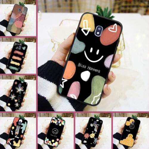 For Samsung Galaxy J4 J6 J8 Plus 2018 J2 J5 J7 Prime Smile Face Happy Cover Soft Phone Case For Samsung J3 J5 J7 2015 2016 2017