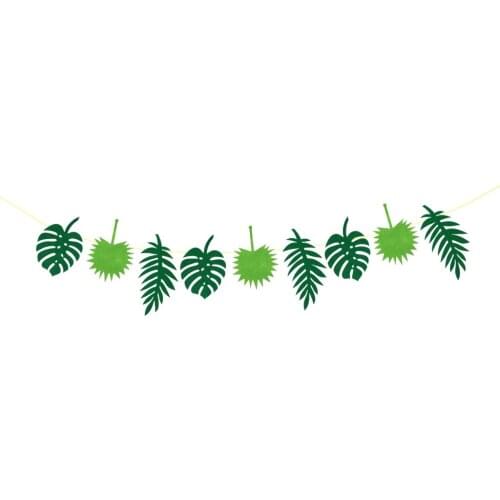 Hawaiian Tropical Leaves Leaf Banner Luau Beach Party Sign ing Decor 3 Meter