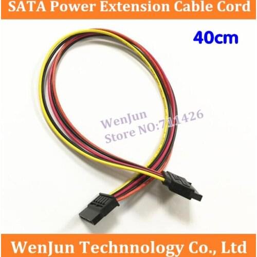 1PCS NEW SATA Extension Cable 40cm 15pin Male to 15pin Female power adapter cable 3.3V