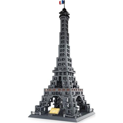 Architecture Series Singapore La Tour Eiffel Building Blocks Bricks Classic Eiffel Tower Model Kids Toys