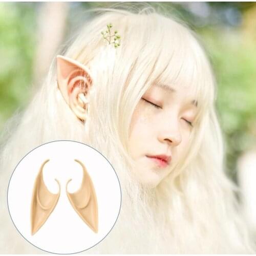 Latex Ears Fairy Cosplay Costume Accessories Angel Elven Elf Ears Photo Props Adult Kids Toys Halloween Party Decoration Supply