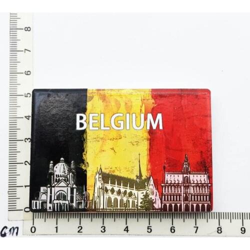 Belgium)Fridge Magnet Creative Travel Commemorate Crafts 33D Ornaments Magnetism Resin Material Refrigerator Stickers