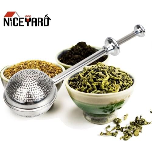 NICEYARD Reusable Stainless Steel Teapot Tea Strainer Ball Spice Tea Tool Tea Infuser Filter Metal Tea Bag Adjustable