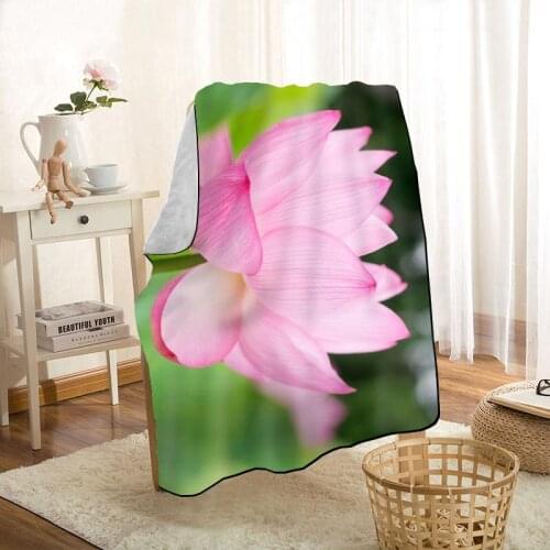 New Arrival Lotus Flower Blankets Printing Soft Blanket Throw On Home/Sofa/Bedding Portable Adult Travel Cover Blanket