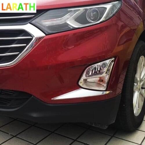 The New ABS Chrome Front Fog Light Lamp Cover Head Foglamps Styling 2Pcs For Chevrolet Holden Equinox Third GE 2018 2019 2020
