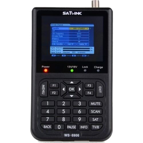 Original Satlink WS-6906 Satellite Finder 3.5" DVB-S FTA 6906 Digital Satellite Meter WS 6906 Satlink