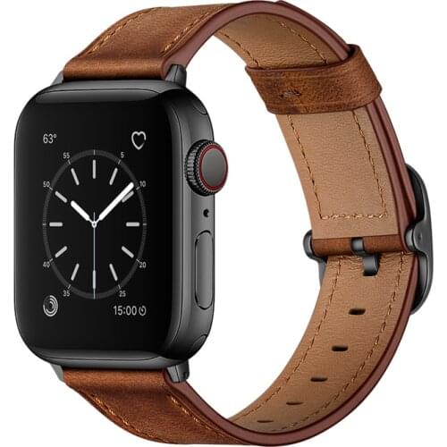 Genuine Leather strap for Apple watch band 44mm 40mm 42mm 38mm iwath correa apple watch band 44 mm series 6/5/4/3/2/1 pulseira