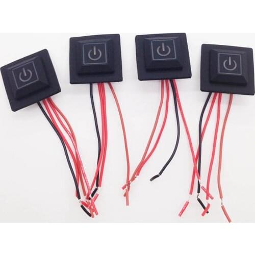 3.7~12V Heated Vest Pants Gloves Electirc Heating Waistband DIY Temperature Controller Rheostat Switch Silicone Button Switch