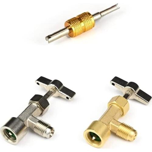 R134A Self-Sealing, And Single Puncture Can Taps, With Valve Core Removal Tool