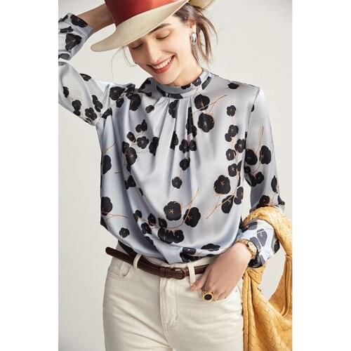 High Quality 2021 Silk Blouse Long Sleeve Shirt Women Korean Style Top Female Elegant Blouses Spring Autumn Ropa Mujer Pph3722