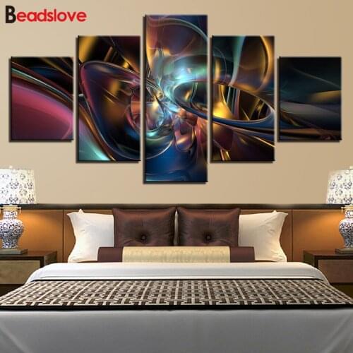 100% square round Drill Colorful abstract Flower 5piece 5d diy Diamond Painting Cross Stitch Mosaic Embroidery