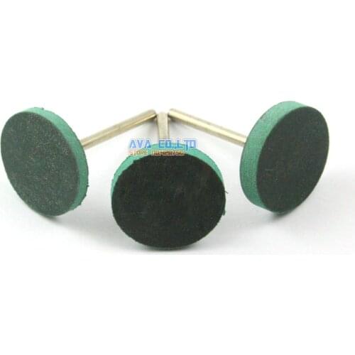 15 Pieces Set Green Mounted Rubber Polishing Point Grinding Wheel 3mm Shank