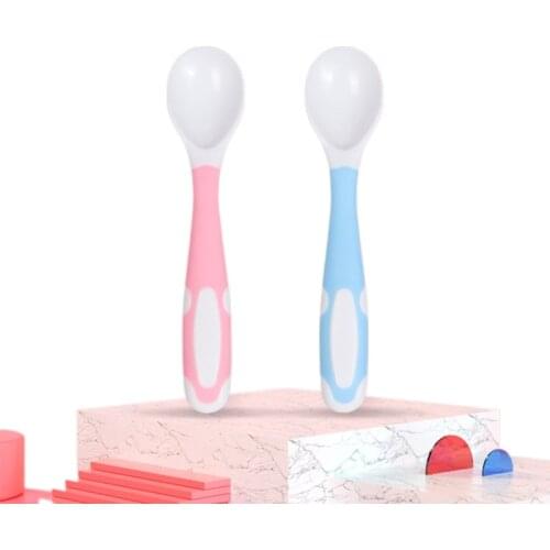 2Pcs/Lot PP Fruit Baby Spoons Double-sided Serrated Design Feeding Dishes Tableware for Children Baby Dishes Feeder Dining