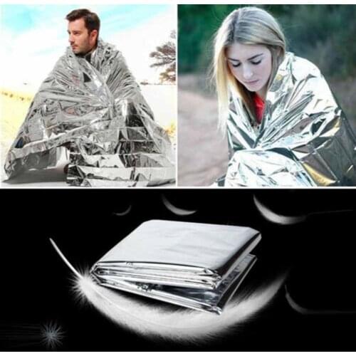 210x130cm Portable Outdoor Emergency Survival 2-Side Thermal Blanket Camp Supply Camping Mat