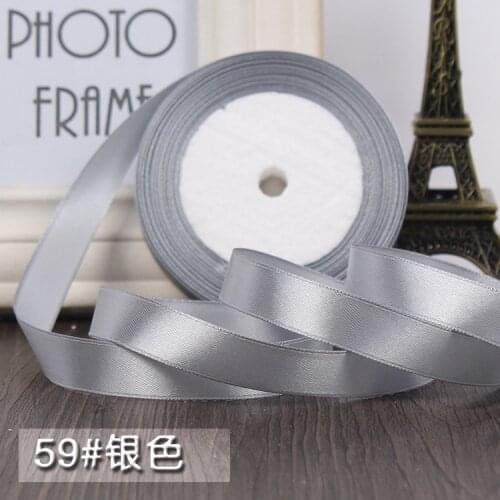 25 yards/roll ) 5/8"1.5cm Silver grey Satin Ribbon Wedding Party Decoration Gift Wrapping Christmas Sewing Fabric Hand DIY