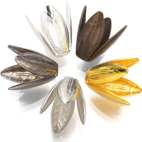 5 pcs flower bead caps elegant big connectors earrings bracelet for jewelry making findings handmake copement