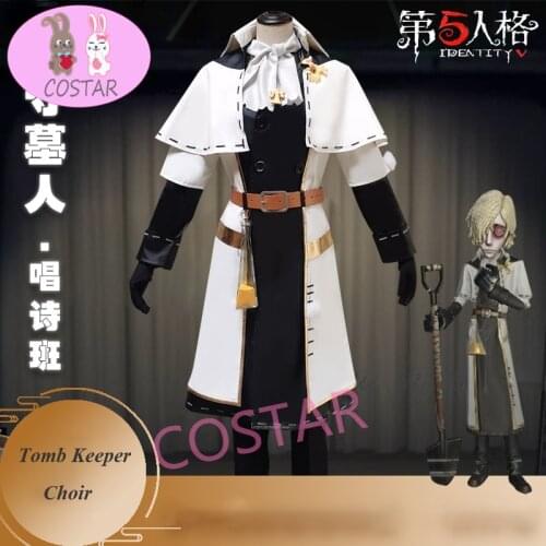 Anime! Identity V Andrew Kreiss Tomb Keeper Choir Skin Battle Suit Handsome Uniform Cosplay Costume Halloween Party Outfit NEW