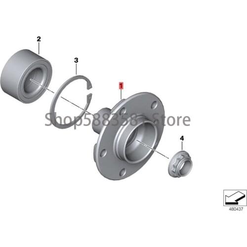 CAR driven flange hub bm wE90 320D M47N2 E90 320I N46 E90 325I N52 rear wheel axle head rear wheel center bearing unit