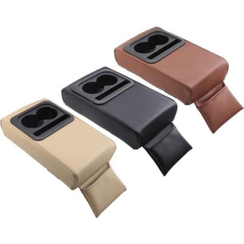 Car Armrest Box Heighten Support Universal Arm Center Console Arm Rest Cushion Water Cup Phone Holder Organizer Car Accessories