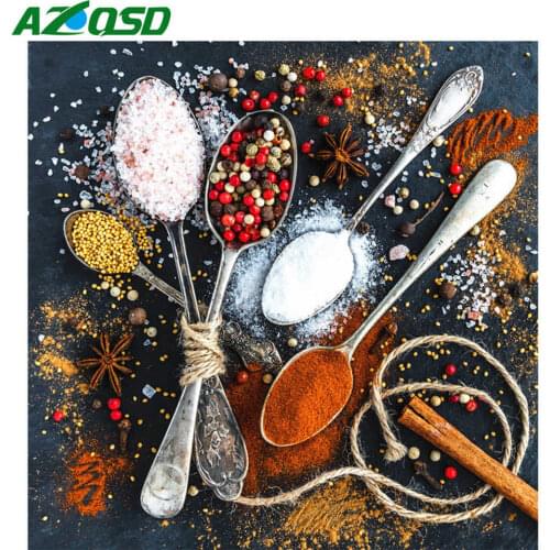 AZQSD Diamond Painting Kitchen Home Decor Embroidery Full Square Handicrafts Rhinestones 5d Diy Gift Cross Stitch Kits