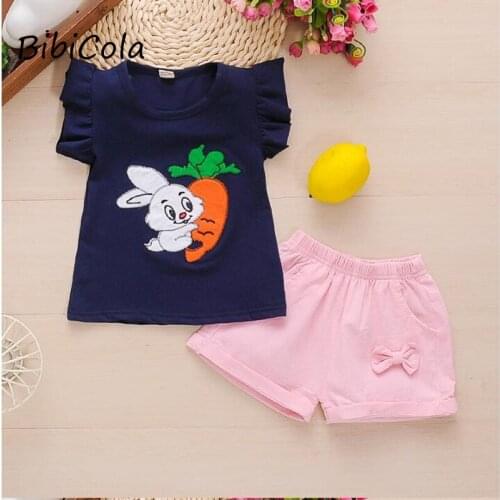 BibiCola Summer baby girls clothing sets casual skirts +shorts suits girls fashion wedding party outfits infant girls tracksuits