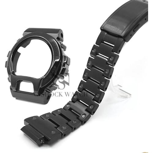 Stainless Steel Watch Band Bracelet Strap For Casio DW6900 Bezel Frame Case DW-6900SLG-1 DW-6900SN-1 DW-6900LS-2 Watchband belt