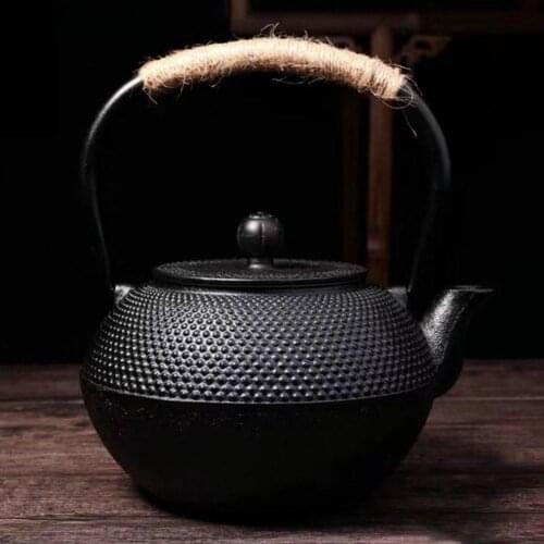 300/600/900/1200ML Antique Cast Iron Tea Pots With Stainless Steel Infuser Iron Teapots Tea Kettle For Boiling Water Kettle