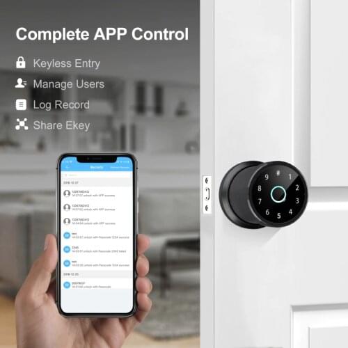 TUYA Bluetooth Smart Door Lock Home Security System Smart Home Security Door Lock Fingerprint Password Lock APP Remote Control