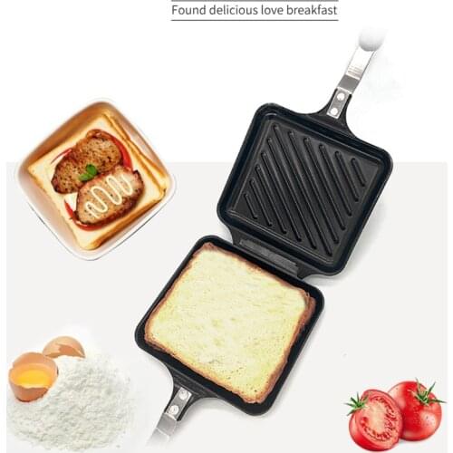 Double-sided Non-Stick Sandwich Maker Bread Toast Breakfast Machine Waffle Pancake Baking Barbecue Oven Mold Grill Frying Pan