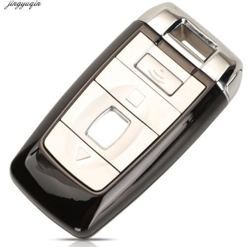 Jingyuqin Remote Car Key Case Shell For Rolls-Royce Cullinan Dawn Ghost Phantom Wraith 4 Buttons Smart Fob