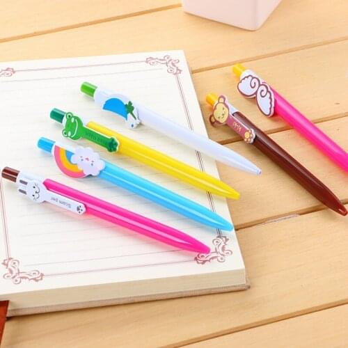 JONVON Creative rainbow wings ball point pen office signature cartoon cute bouncing pen multi color optional learning stationery