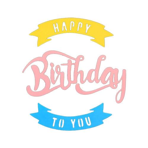 Julyarts Birthday Letter Cutting Dies 2021 Stencils Scrapbooking Album Decor Embossing Cards Making DIY Crafts