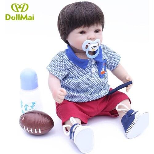 Real reborn baby dolls 18"40cm silicone reborn baby dolls newborn baby boy dolls gift for child bebes reborn menino bonecas
