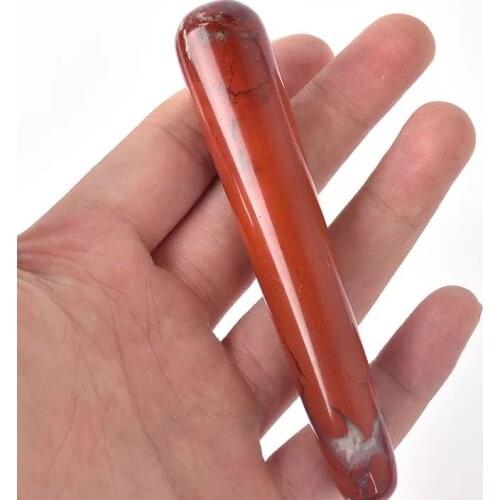 MOKAGY Natural Rock Red Jasper Crystal Massager for Women 1pc