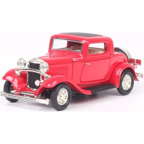 1:43 Scale road signature classic Antique 1932 Ford Model B three window Coupe wagon vehicle diecast model car toy for children