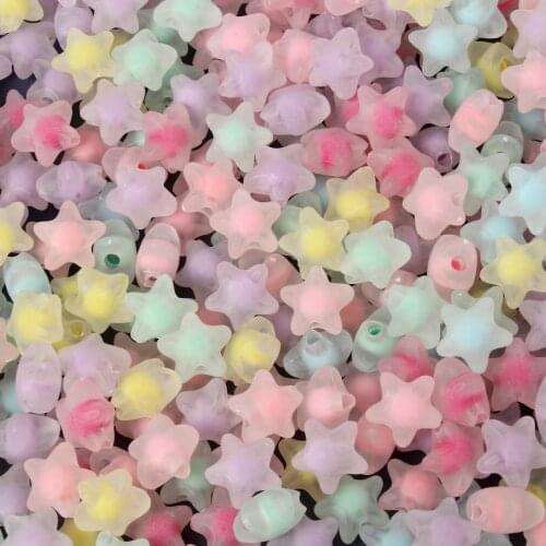 12x7mm Mixed Dull Polish Matte Acrylic Beads Star Shape Loose Spacer Beads For Jewelry Making Diy Bracelet Necklace Accessories