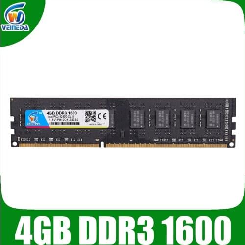 Veineda RMA memoria ddr3 16gb 2X4gb 1600mhz PC3-12800 1.5V 240pins Module Computer For Intel AMD Desktop
