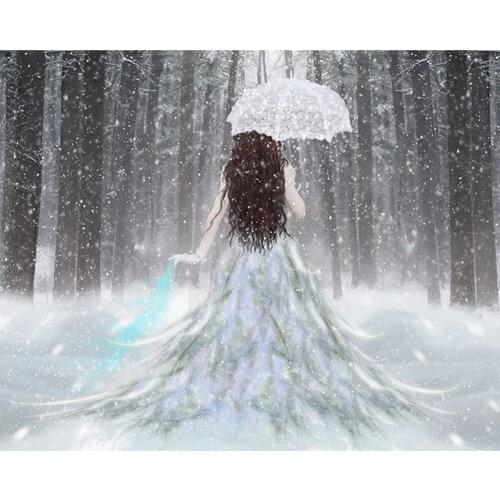 Cross Stitch Kit DIY Diamond Embroidery umbrella girl Full Square/round Diamond Painting Mosaic Home Decor