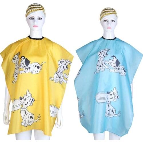 1pcs Cartoon Dog Printed Kid Hairdressing Cape Waterproof Hair Salon Hair Styling Cover Hairdresser Hair Cut Cloth Wrap