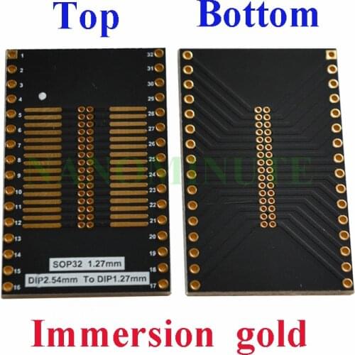 SOP32 to DIP32 IC Adapter DIP2.54mm to DIP1.27mm socket test experiment board pcb