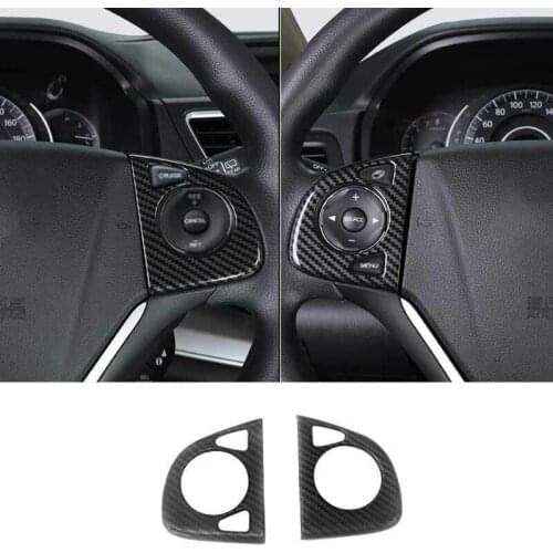 Fit For Honda CRV CR-V 2012-2016 Carbon Fiber Steering Wheel Button Cover Trim Car modification Auto parts