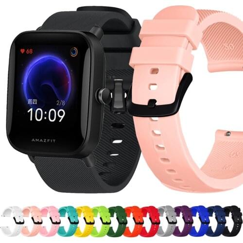For Huami Amazfit Bip U Pro / GTS 2 mini 2e Band Silicone Replacement Watchbands Bracelet 20mm Watch Strap Amazfit Bip ремешок