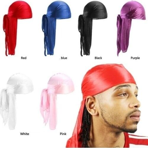 Silky Pirate Hat for Men Women Headwrap Headscarf Soft Cap for Hair Hip Hop Cap Lot Silk Caps