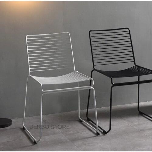Studio Wire Hee Chair Modern Classic Metal Outdoor Chair Stackable Harry Steel wire Cafe Side Chair Popular Chair 1PC