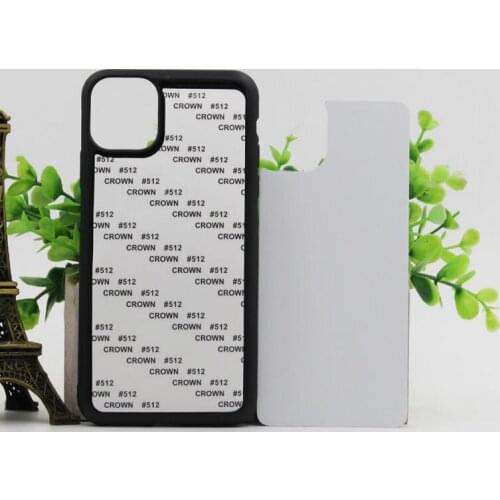 Blank 2D Sublimation TPU PC phone Case with Aluminum Inserts Heat Transfer Phone Cases Cover for iPhone 12 mini 11 Pro 7 8 8plus