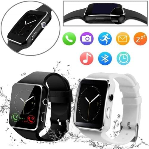 X6 Bluetooth Compatible Smart Watch Sport Passometer Smartwatch With Camera Support SIM Card Facebook For Universal Mobile Phone