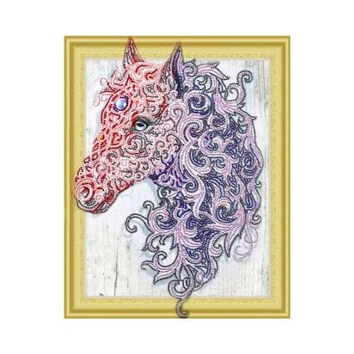 High Quality Horse Diamond Mosaic Animal Diy Diamond Embroidery Special Shape Rhinestone Picture Diamond Painting Home Decorat