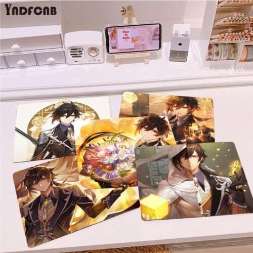 YNDFCNB Simple Design Genshin Impact Zhongli DIY Design Pattern Game mousepad Smooth Writing Pad Desktops Mate gaming mouse pad