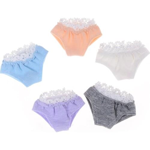 1Pc Colorful Underwear Briefs Dolls Knickers For Blythe 1/6 Dolls Underpant For Doll House Accessories 5 Colors
